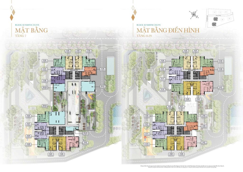 Biên Hòa Universe Complex  邊和宇宙綜合 - BLACK E&S棟7樓、8-29樓平面設計圖